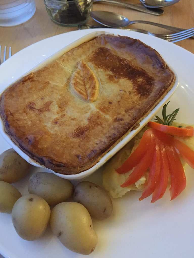 A home-made pie, the perfect fare for a running holiday!
